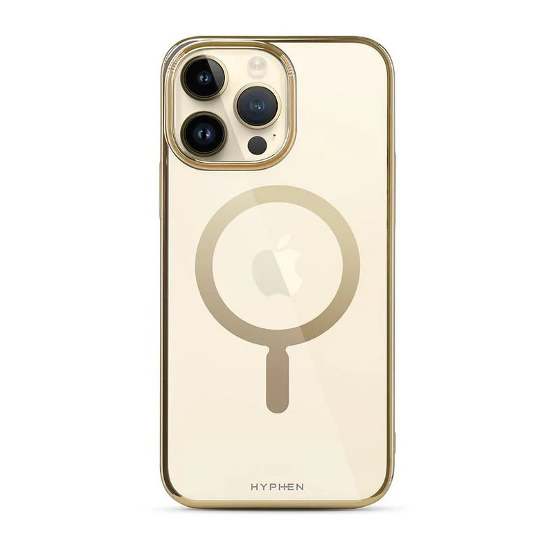 Hyphen MagSafe Frame Case for iPhone 14 Pro Max - Gold - حامي هاتف